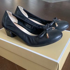 Black Mid Heels with Bow tie